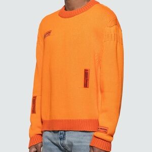 Heron Preston Crazy Label Cotton Sweater made in Italy Sz M